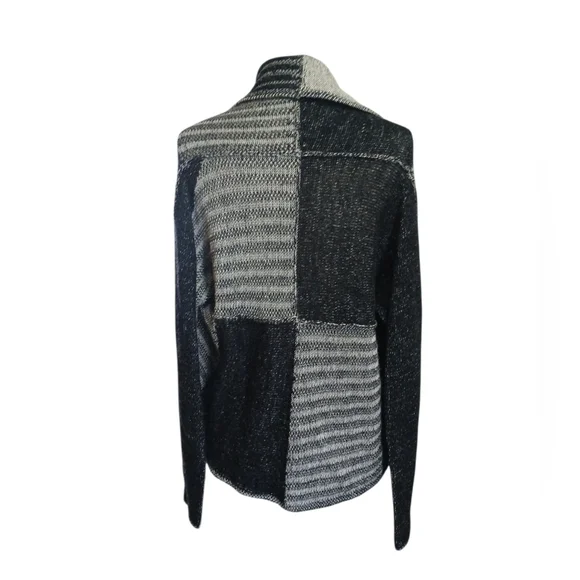 CAbi Black and Gray Open Front Cardigan - Picture 6 of 10